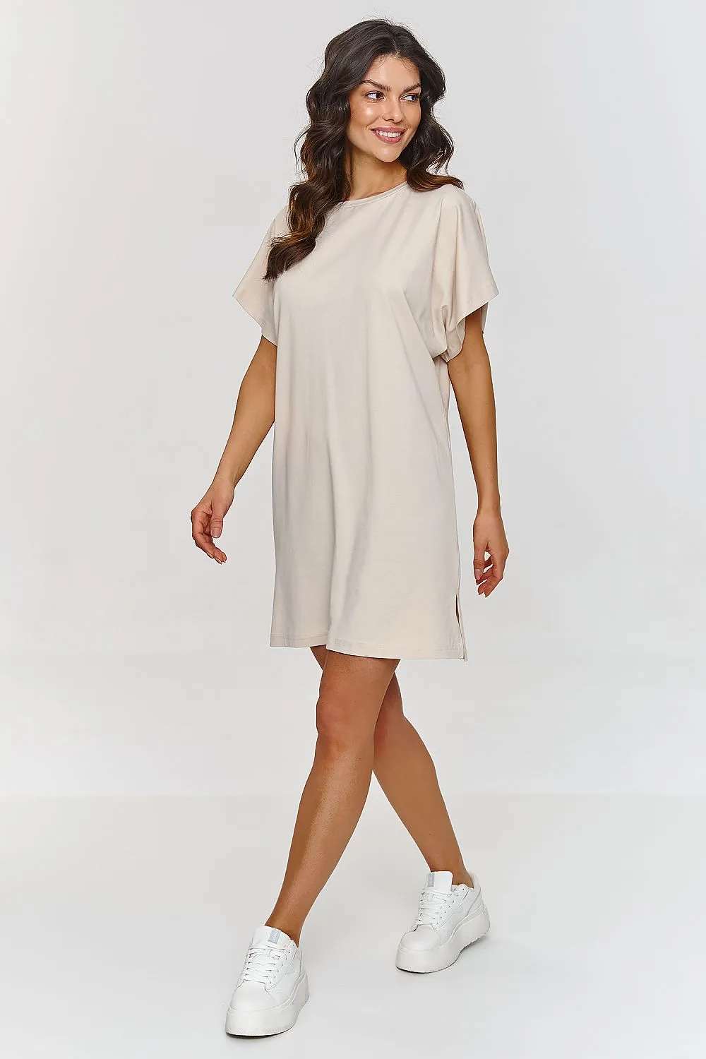 Draped Side-Cut Mini Dress