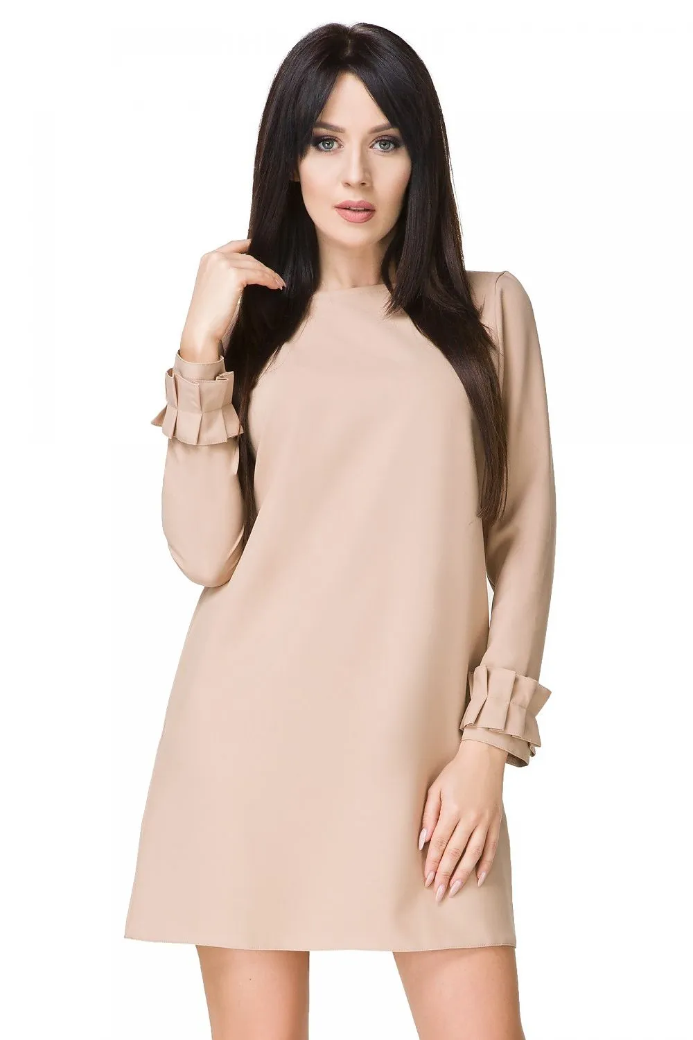 Draped Trapeze Mini Dress