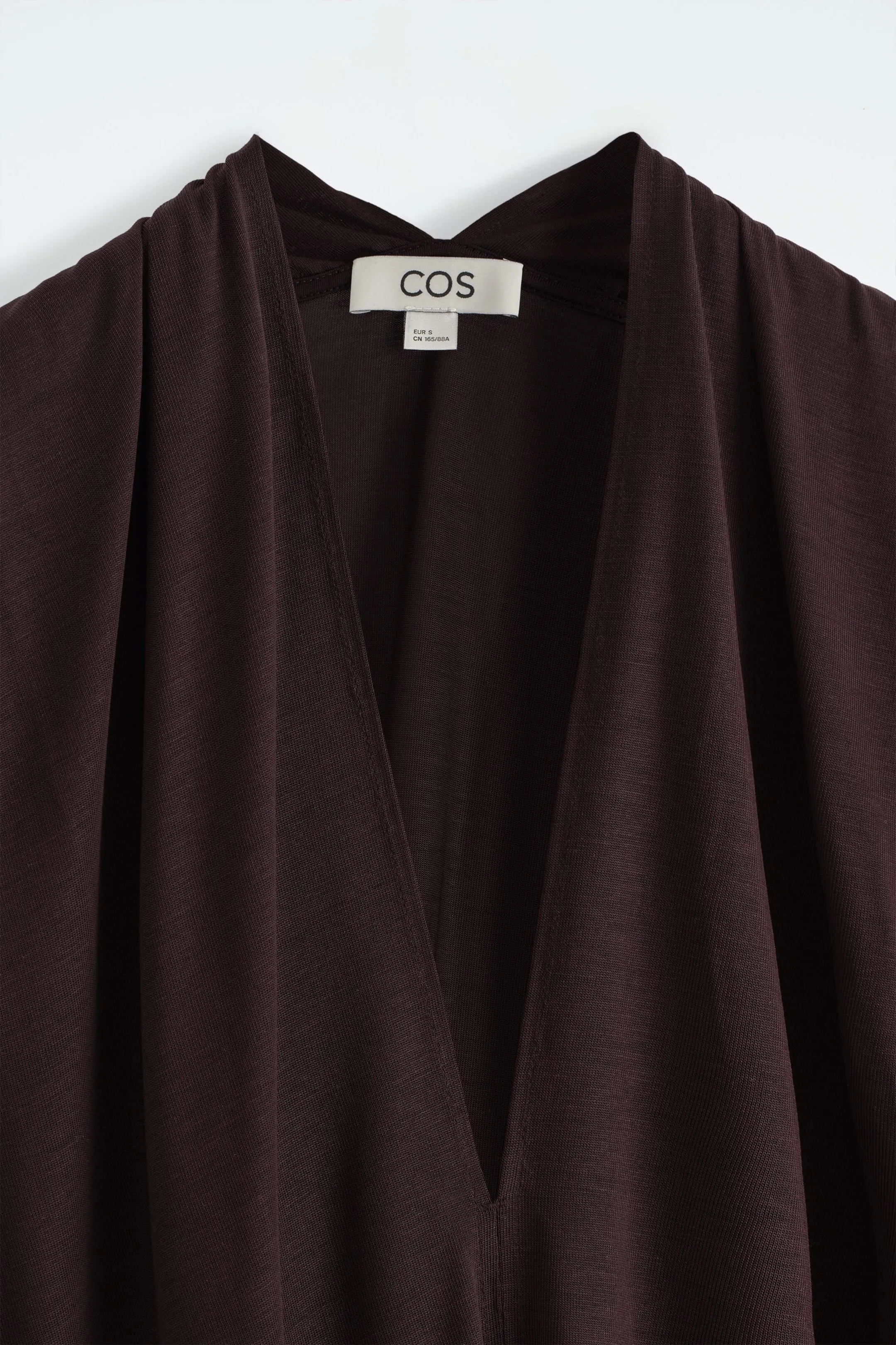 Draped V-neck maxi dress