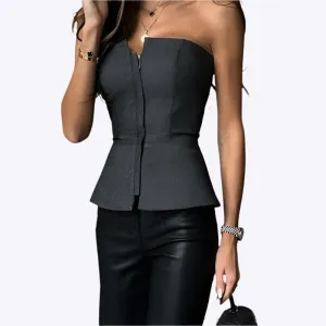 Edelina - Body shaping fit Woman's Peplum Top