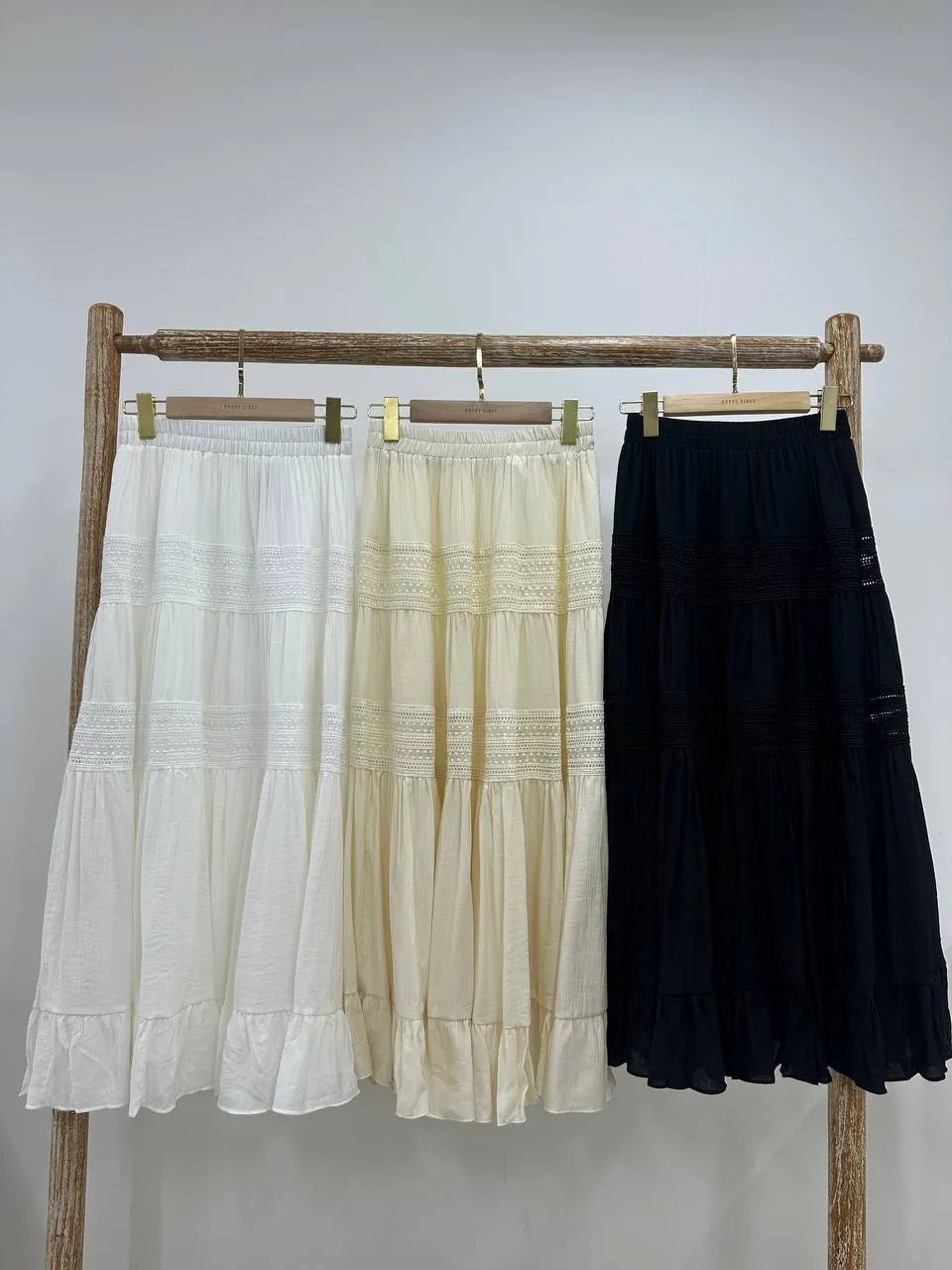 Elia Crinkle Lace Tiered Skirt