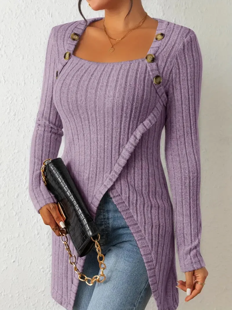 Elodie | Elegant Asymmetrical Pullover