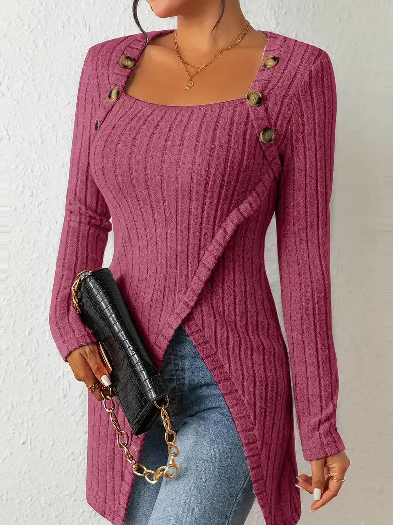 Elodie | Elegant Asymmetrical Pullover