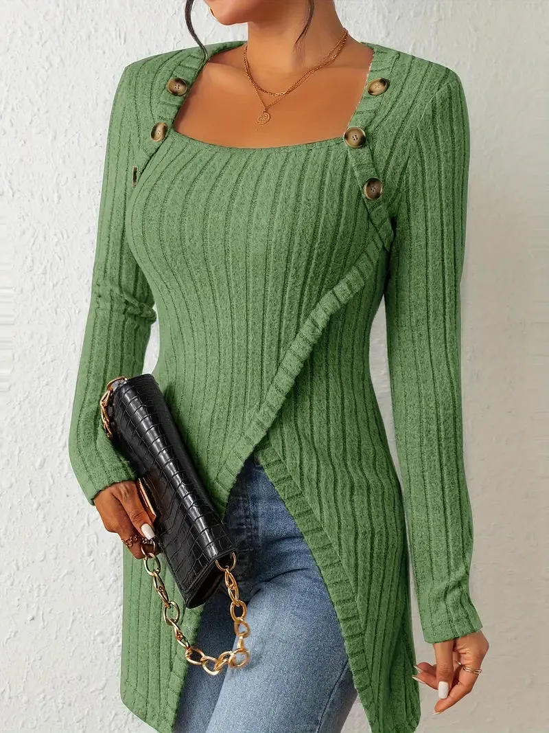 Elodie | Elegant Asymmetrical Pullover