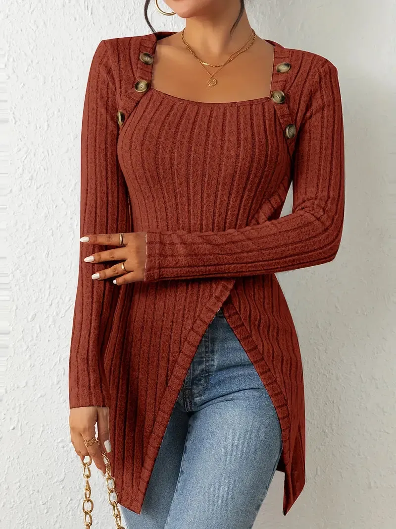 Elodie | Elegant Asymmetrical Pullover
