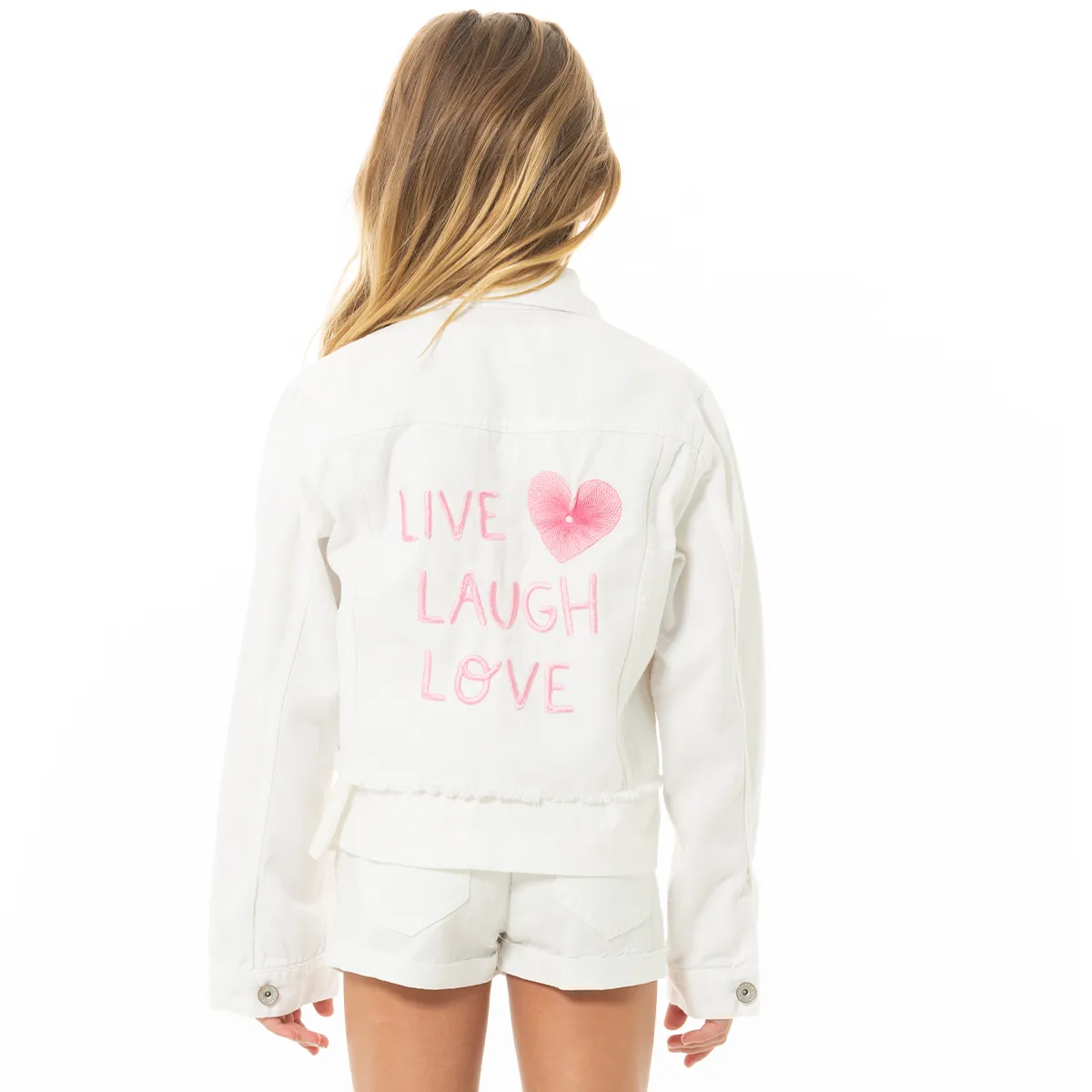 EMBROIDERED DENIM JACKET FOR GIRLS