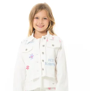 EMBROIDERED DENIM JACKET FOR GIRLS