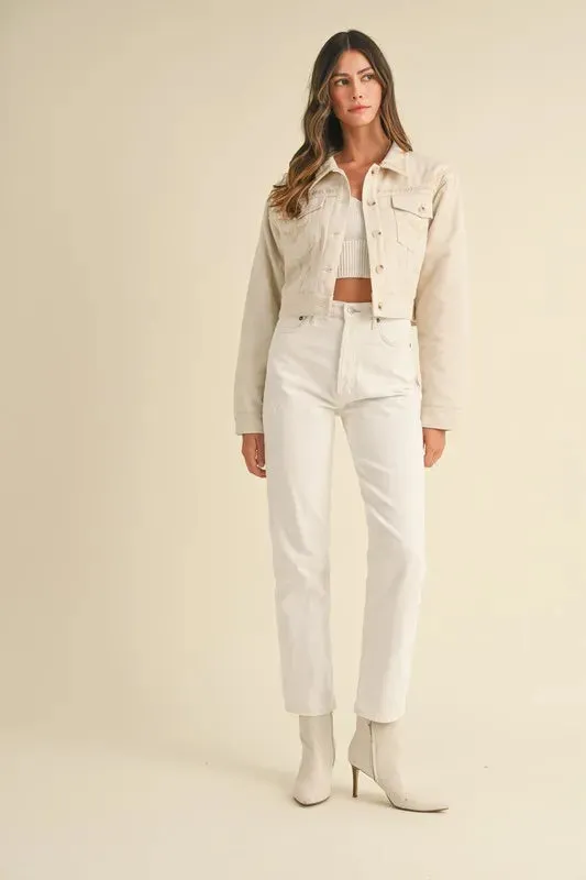 Embroidered Quilted Cropped Jacket
