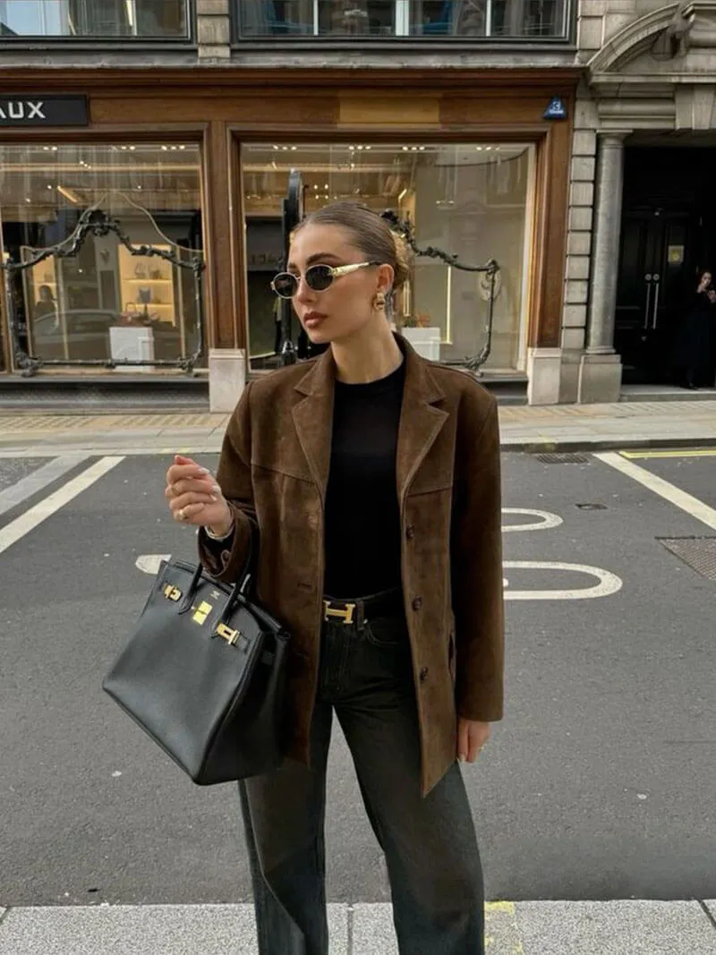 EVELYN - FAUX SUEDE JACKET