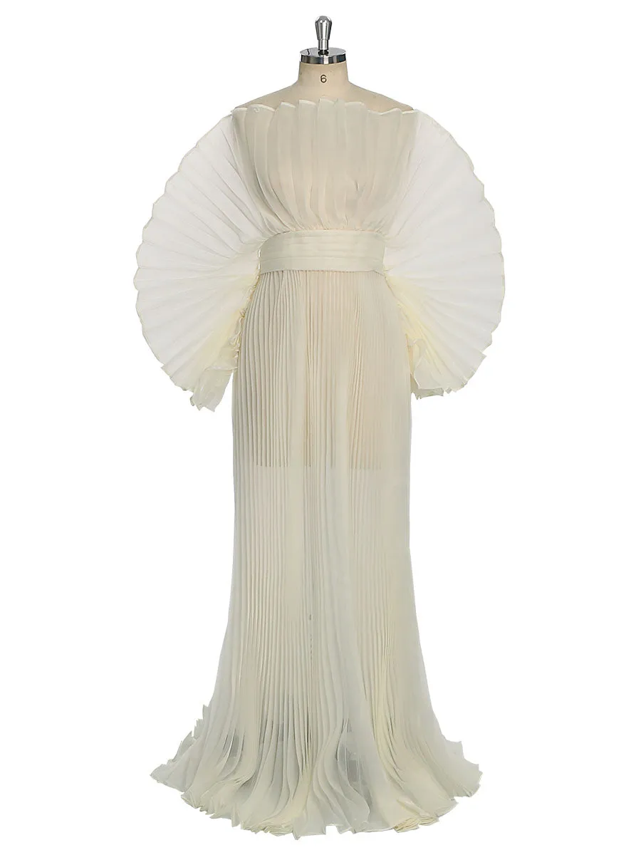Fashion Organza Pleated  Maternity Dress for Photo Shoots Dress for Pregnancy Photo Shoot YW230726