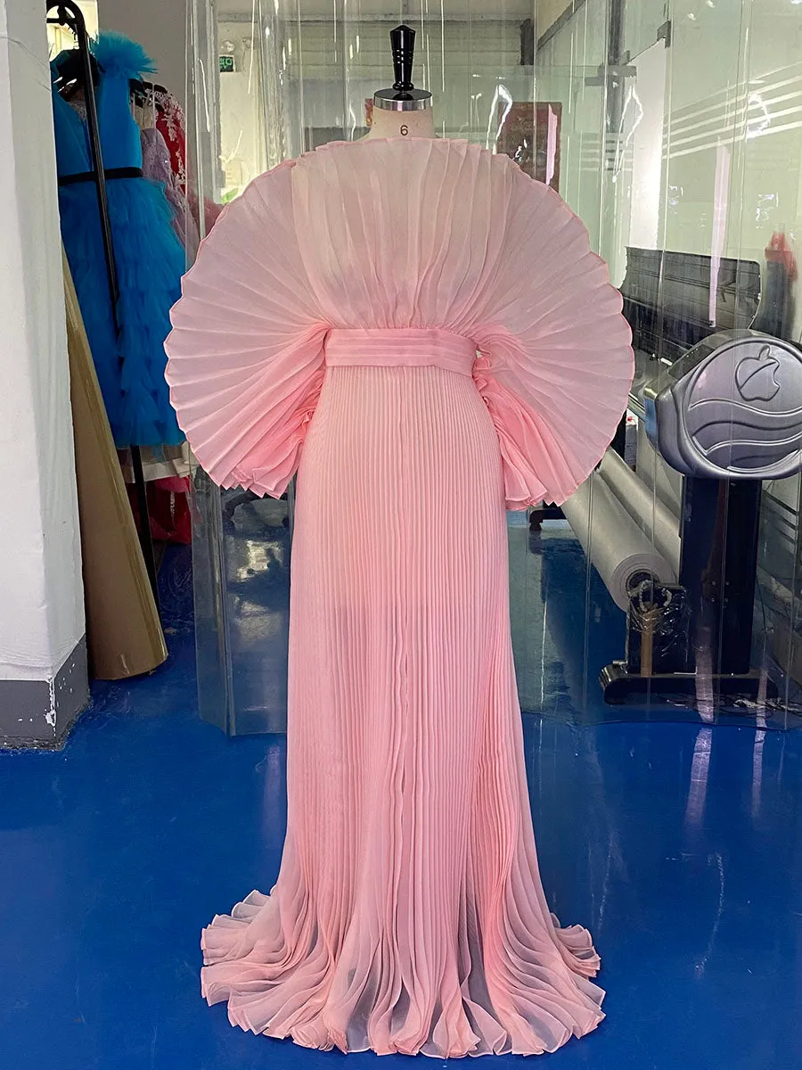 Fashion Organza Pleated  Maternity Dress for Photo Shoots Dress for Pregnancy Photo Shoot YW230726