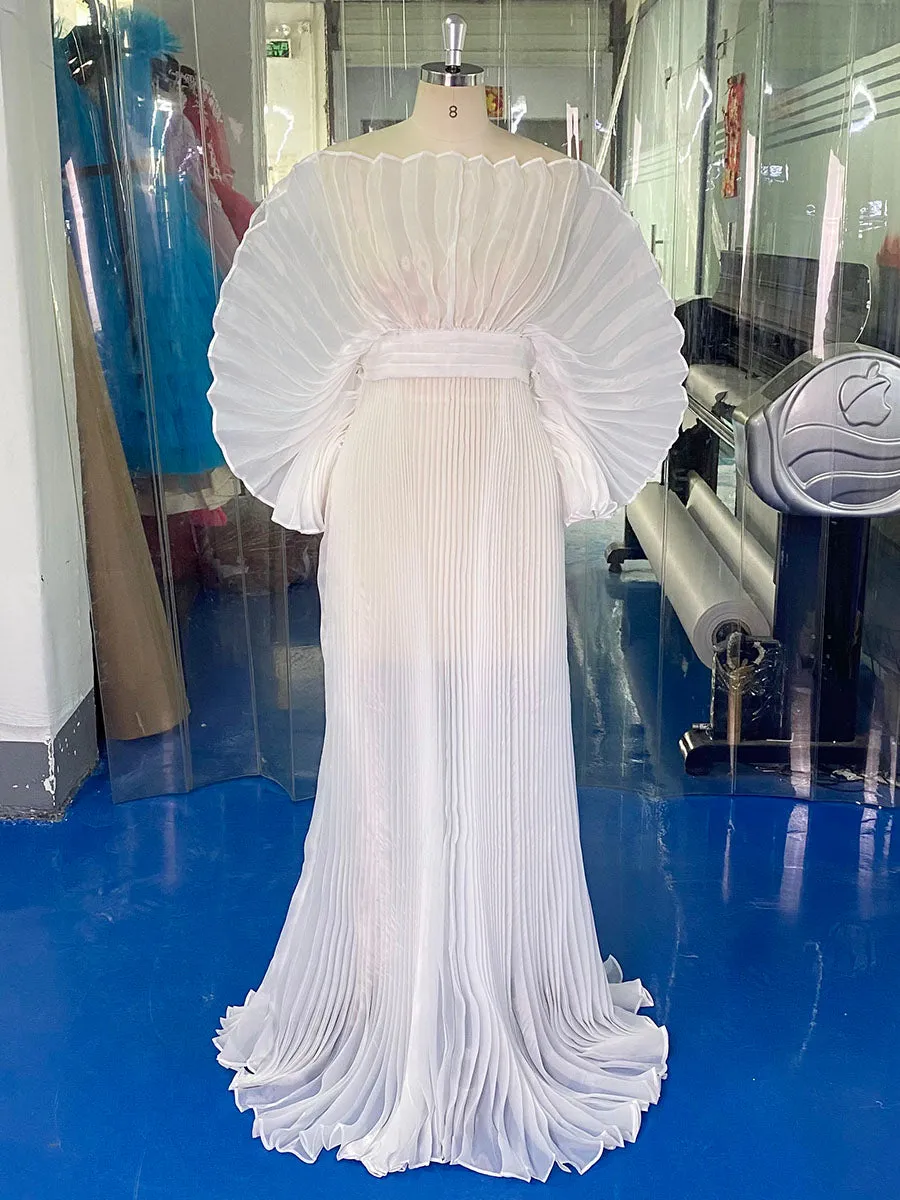 Fashion Organza Pleated  Maternity Dress for Photo Shoots Dress for Pregnancy Photo Shoot YW230726