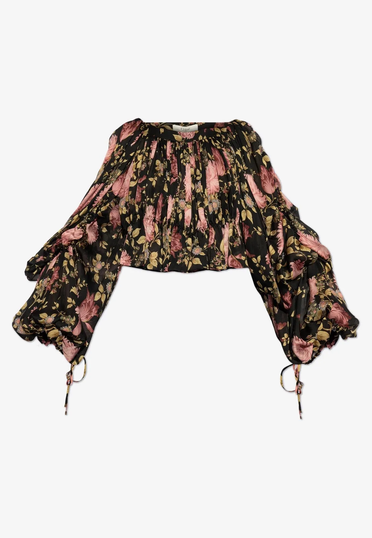 Floral Print Silk Top