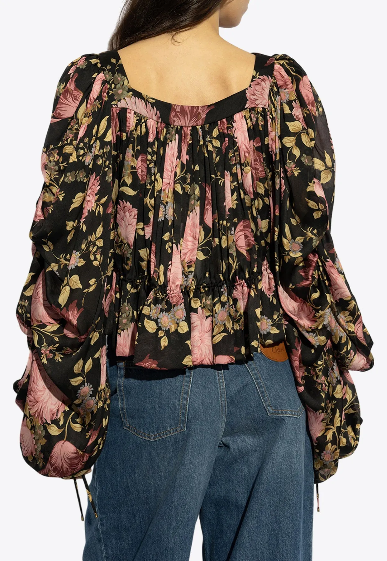 Floral Print Silk Top