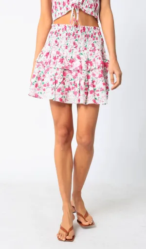 Floral Tiered Skirt