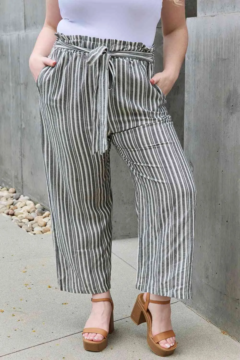 Follow Your Path Striped Culotte Pants