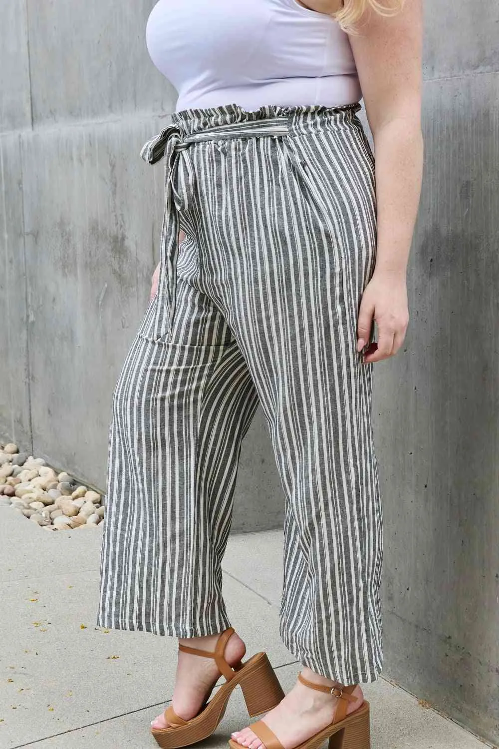 Follow Your Path Striped Culotte Pants