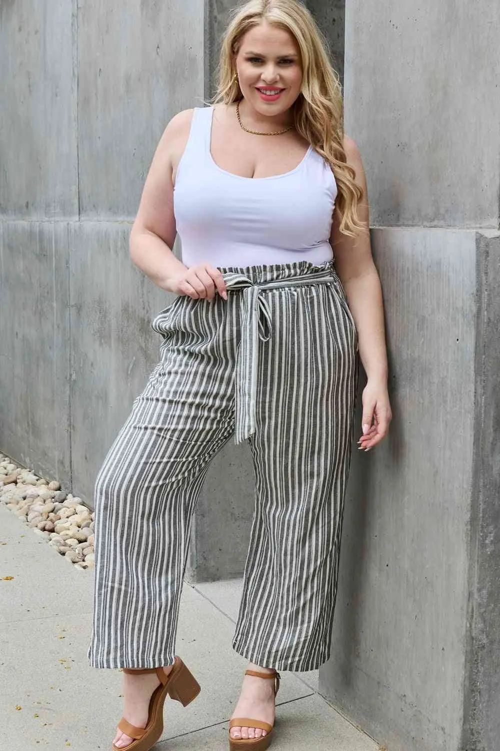 Follow Your Path Striped Culotte Pants