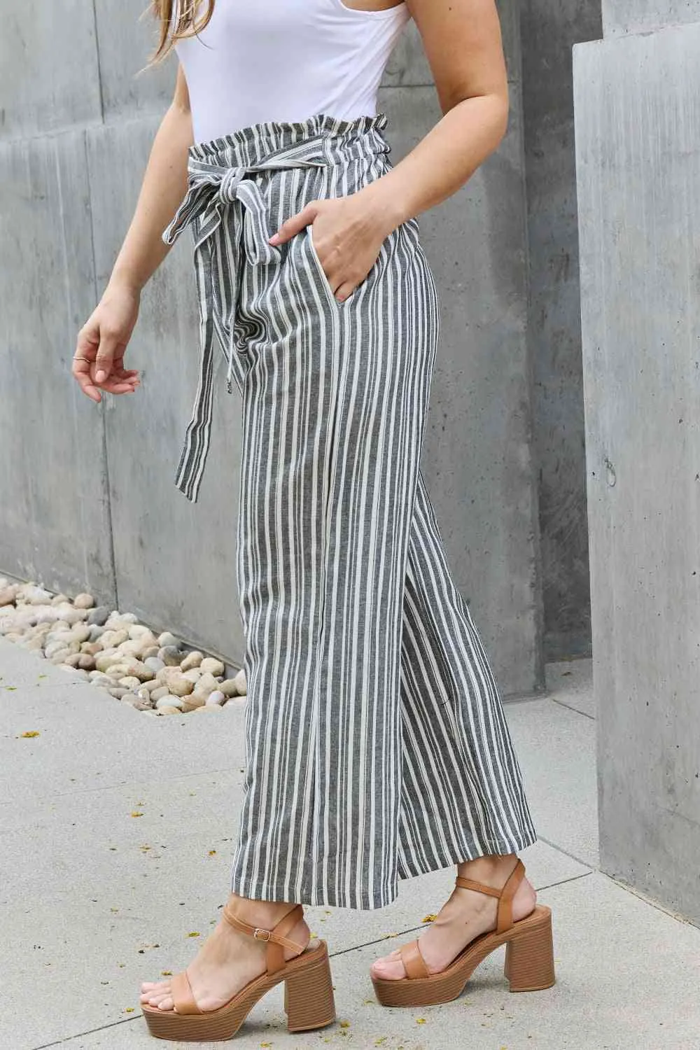 Follow Your Path Striped Culotte Pants