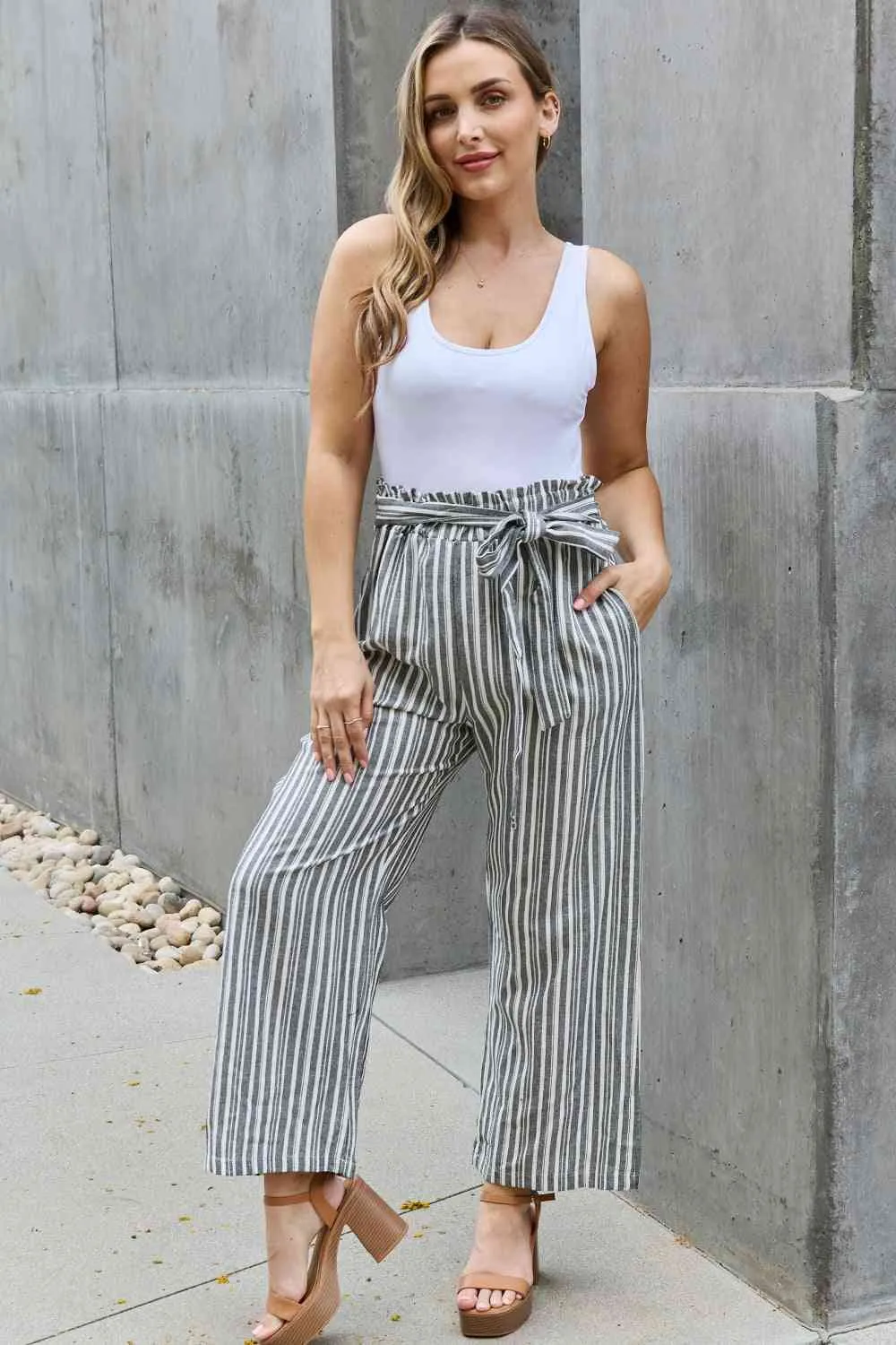 Follow Your Path Striped Culotte Pants