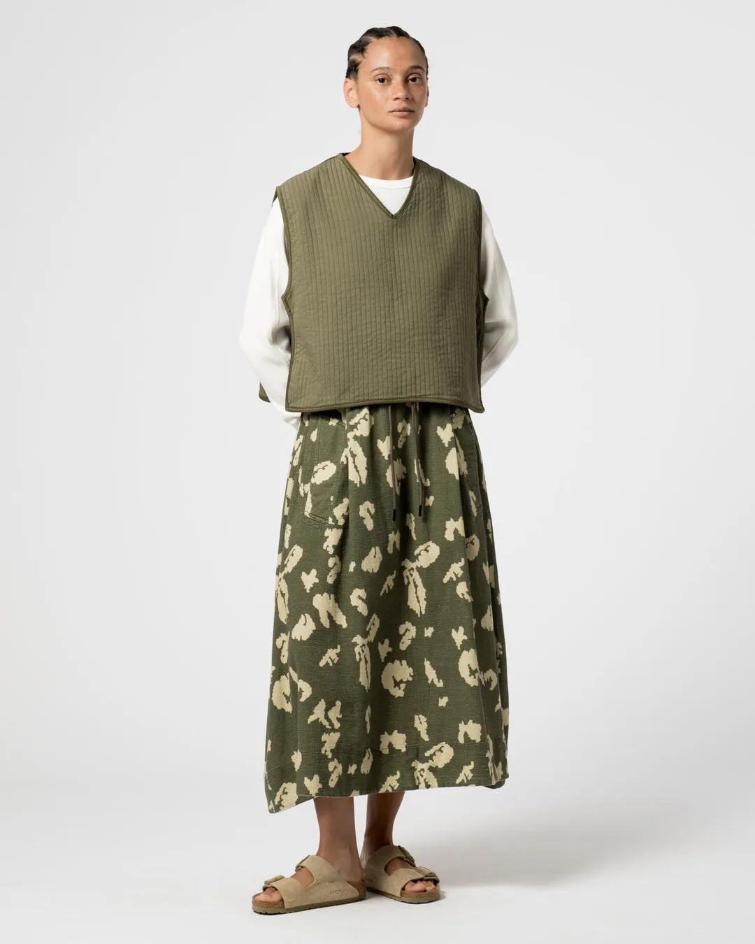 Girls of Dust - Meadow Skirt Cloud Camo Mesh Light Green
