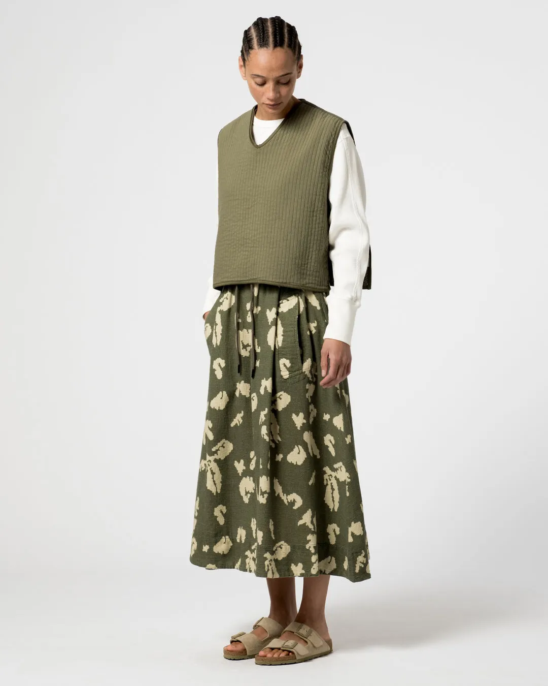 Girls of Dust - Meadow Skirt Cloud Camo Mesh Light Green