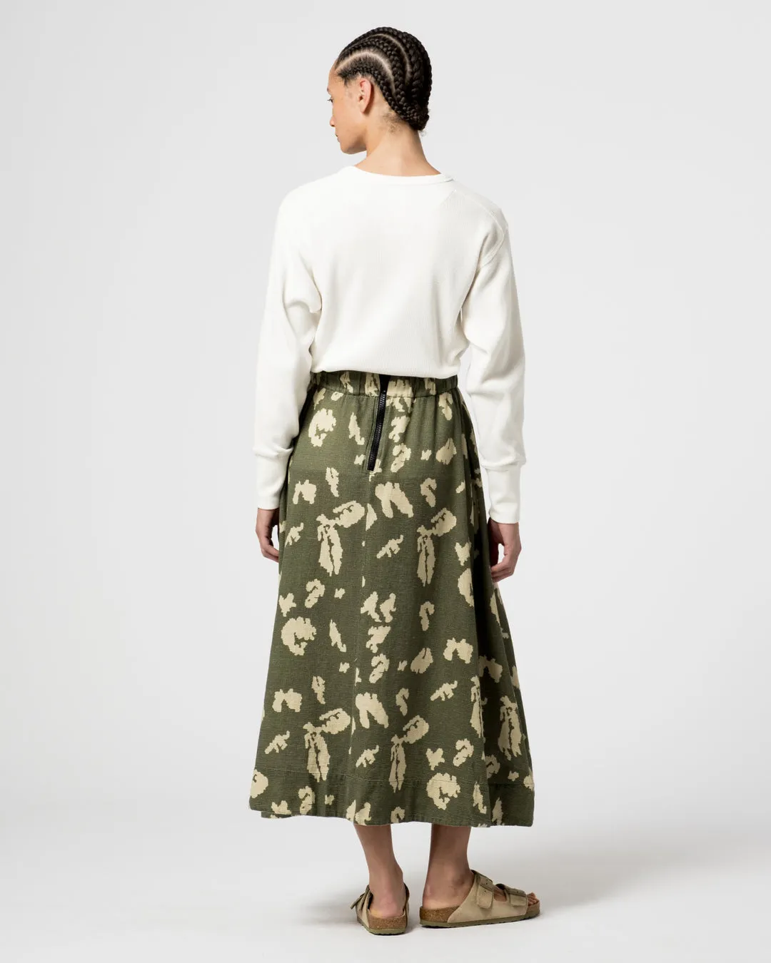 Girls of Dust - Meadow Skirt Cloud Camo Mesh Light Green