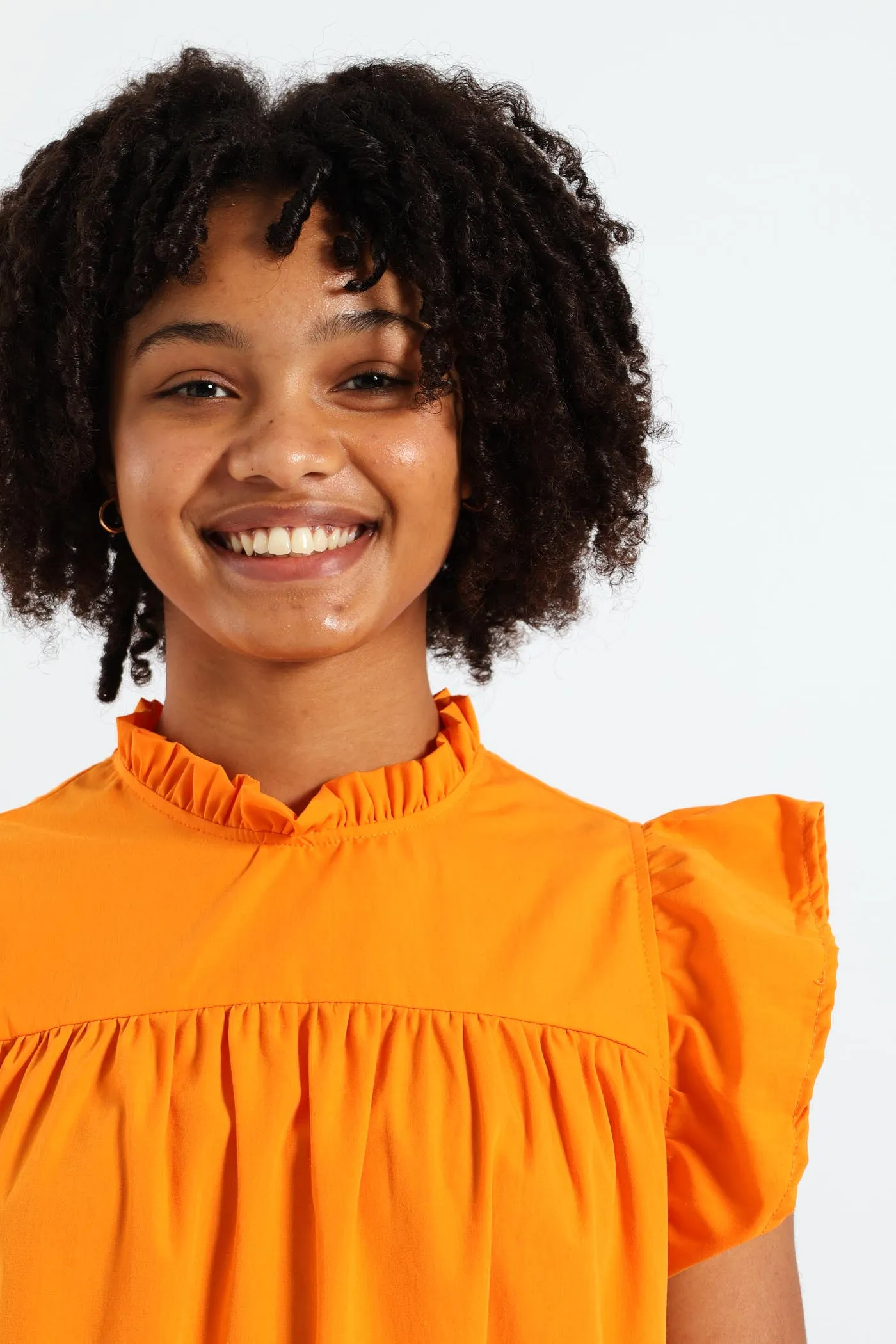 Girls Tiered Dress - Orange