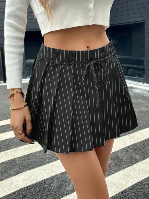 GYPSY - Striped Pleated Skirt