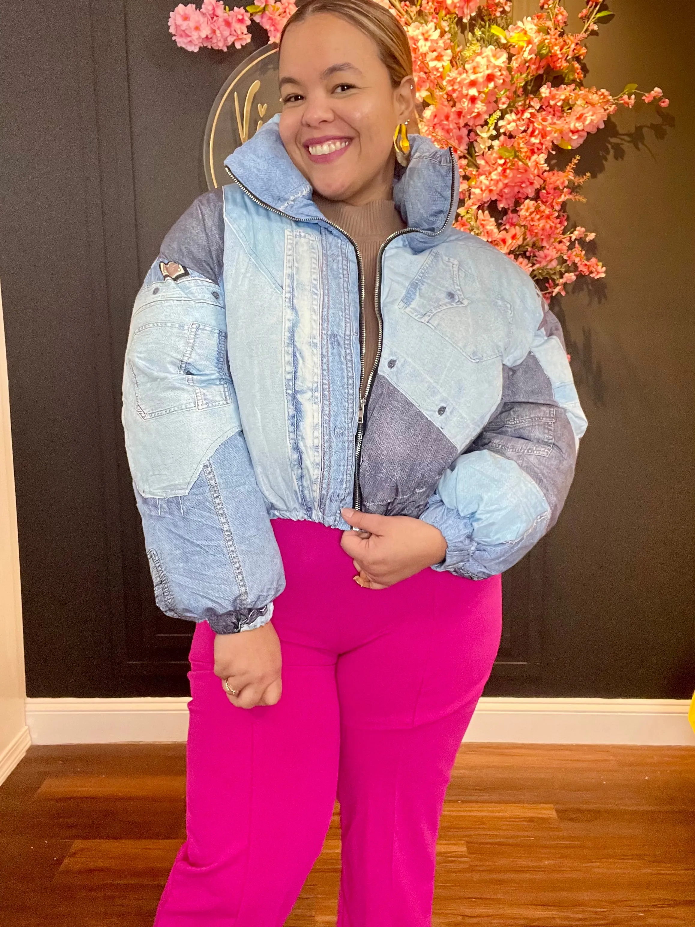 Half heart puff jacket