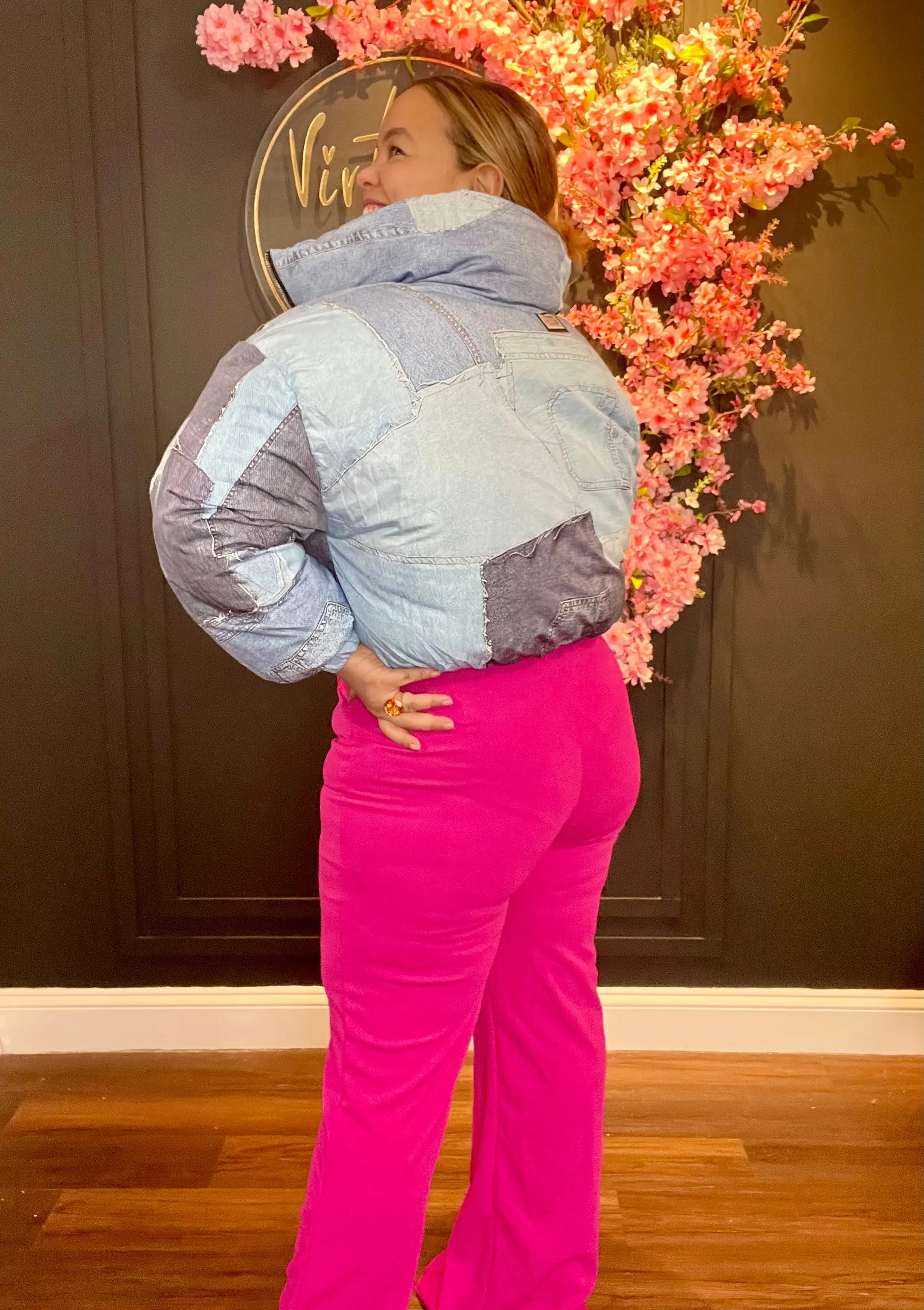Half heart puff jacket