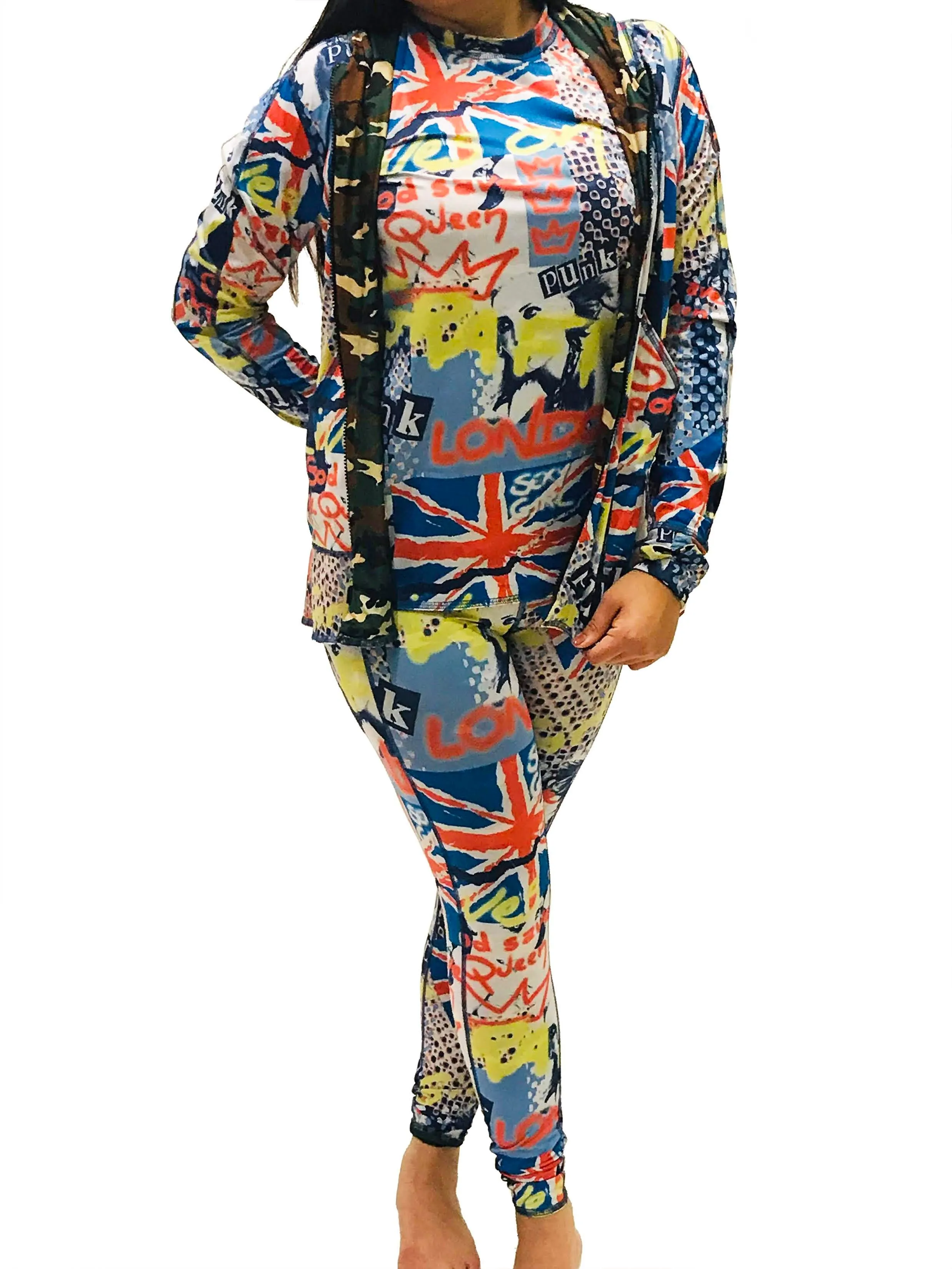 HOODIE WOMENS LONDON CALLING/CAMOUFLAGE