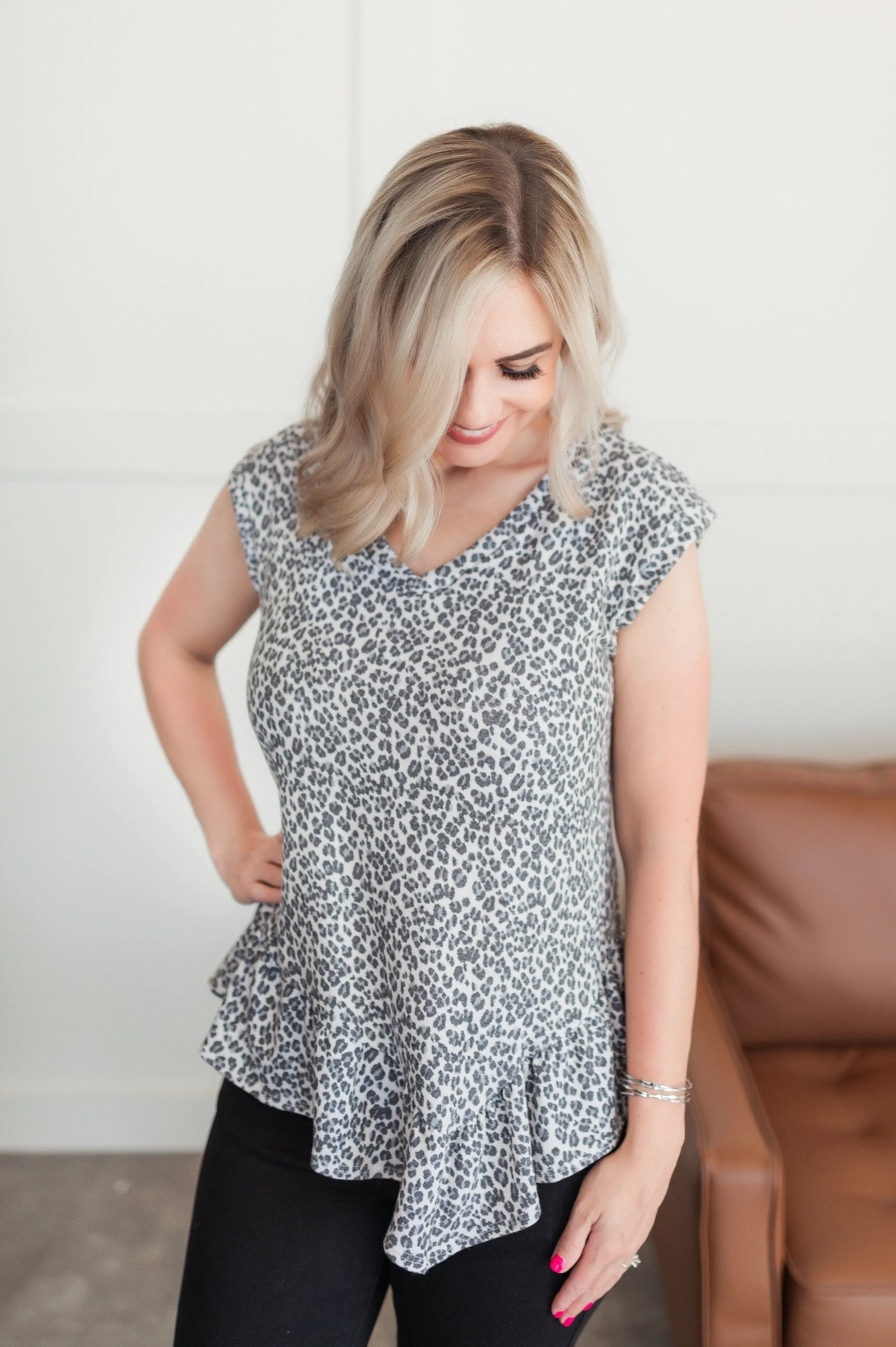 Iron Out The Details Asymmetrical Top In Leopard