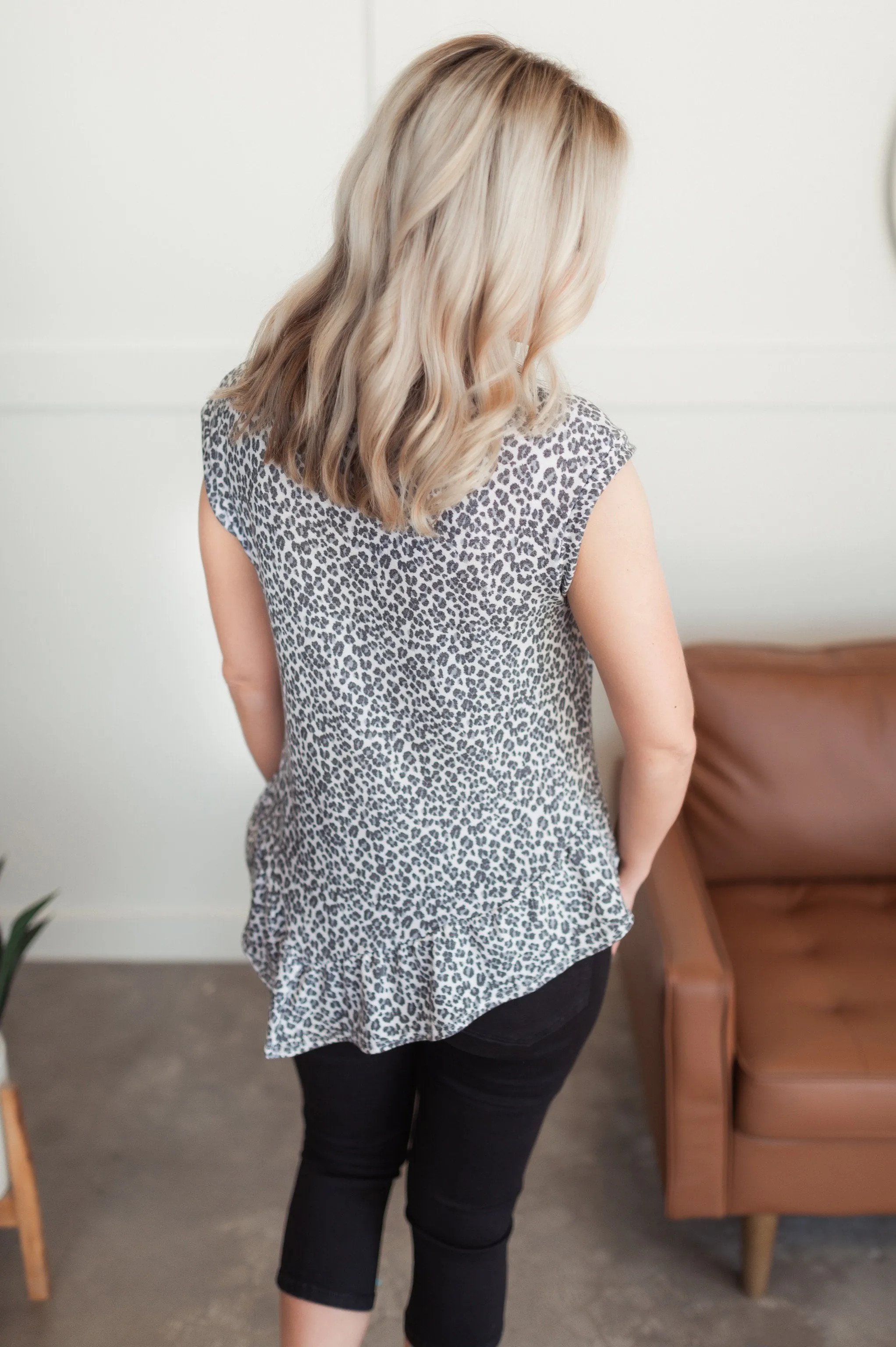 Iron Out The Details Asymmetrical Top In Leopard