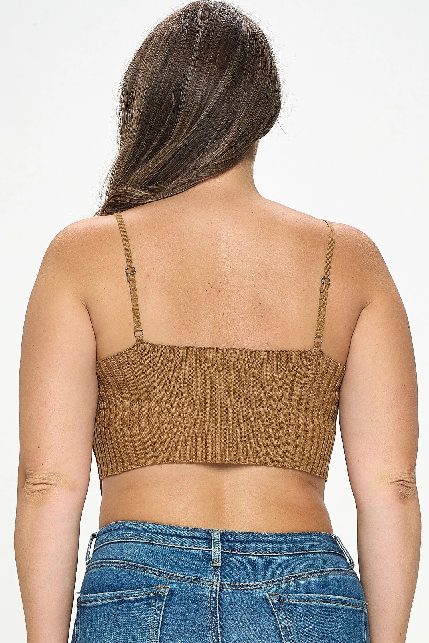 IT5673-PLUS | Tops | Junior Plus Rib Knit Asymmetric Hem Tank Top