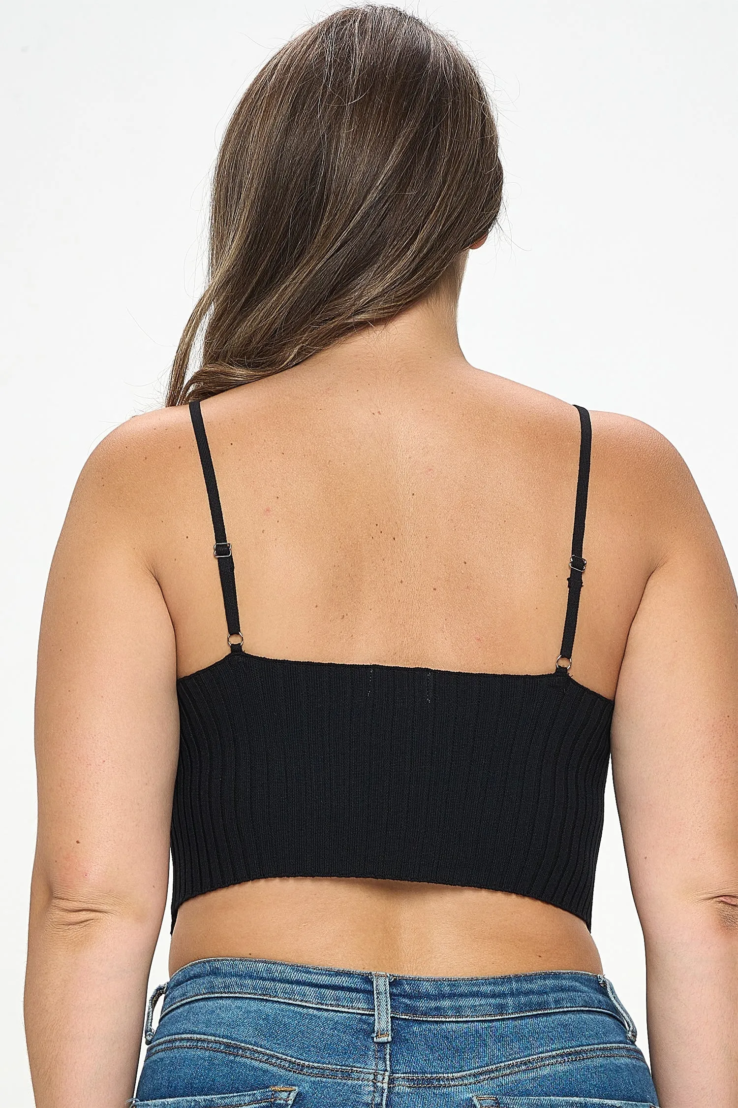 IT5673-PLUS | Tops | Junior Plus Rib Knit Asymmetric Hem Tank Top