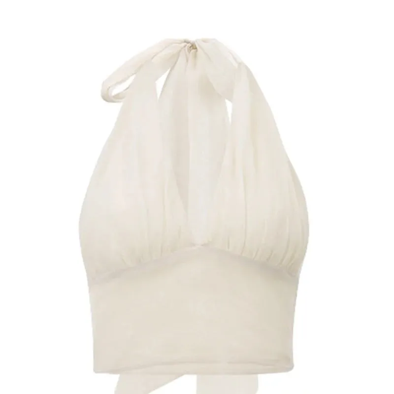 JazzHer Sexy Ruffle Skirt Two Piece Set Women Fashion Halter Crop Tops And Mini Skirt Matching Sets Club Party Two Piece Sets
