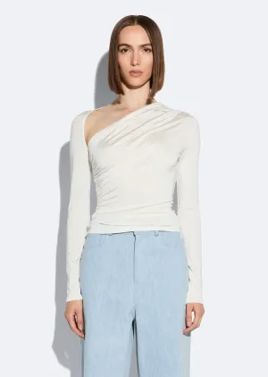Jersey Asymmetrical Ruched Top