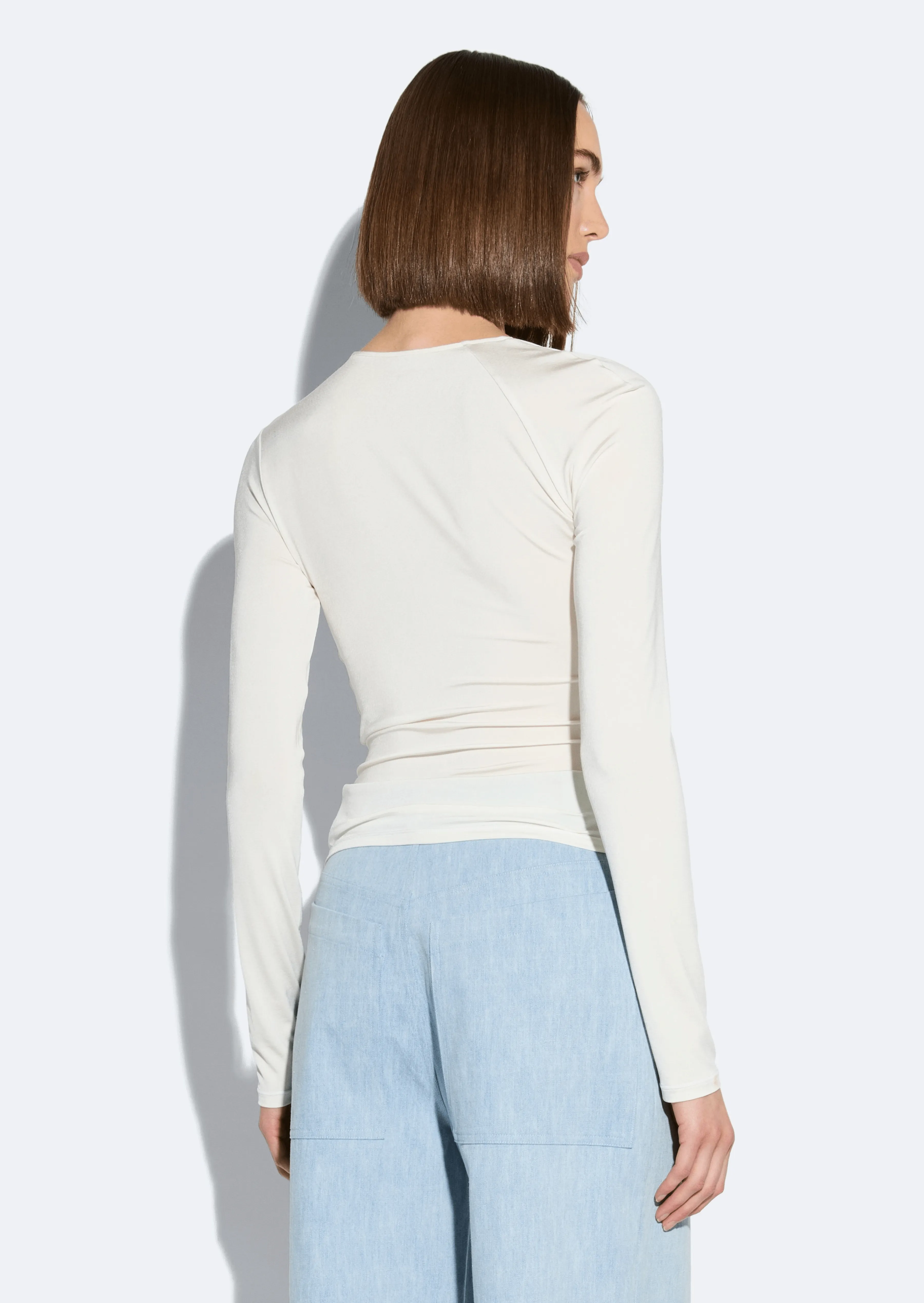 Jersey Asymmetrical Ruched Top