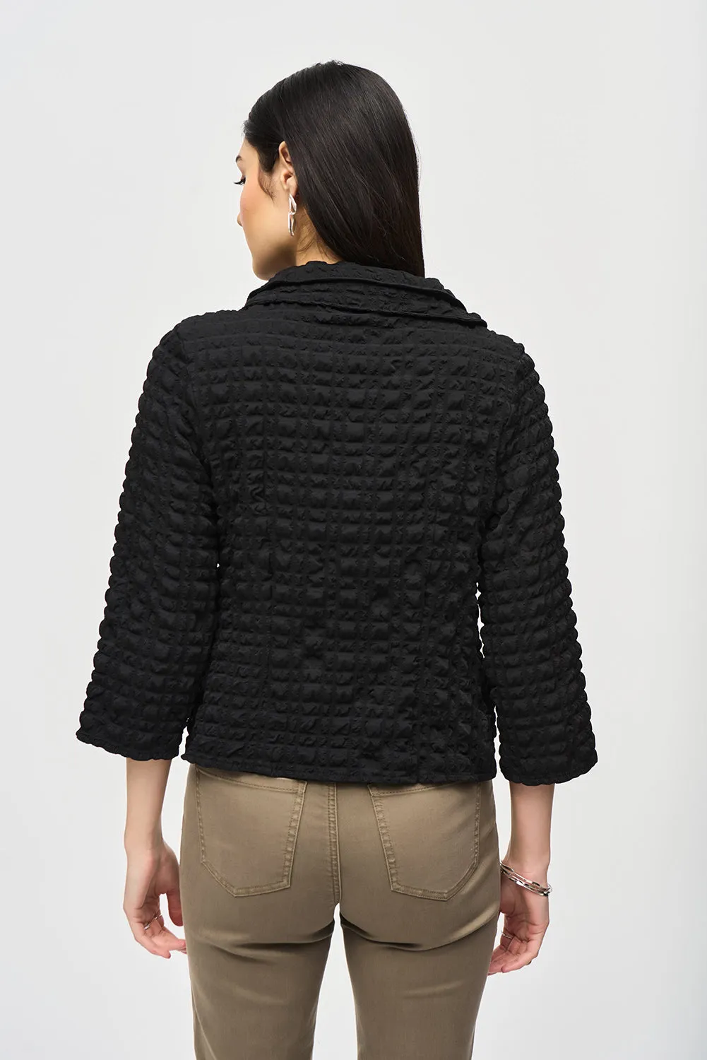 Joseph Ribkoff Bubble Woven Cropped Jacket Jr243084