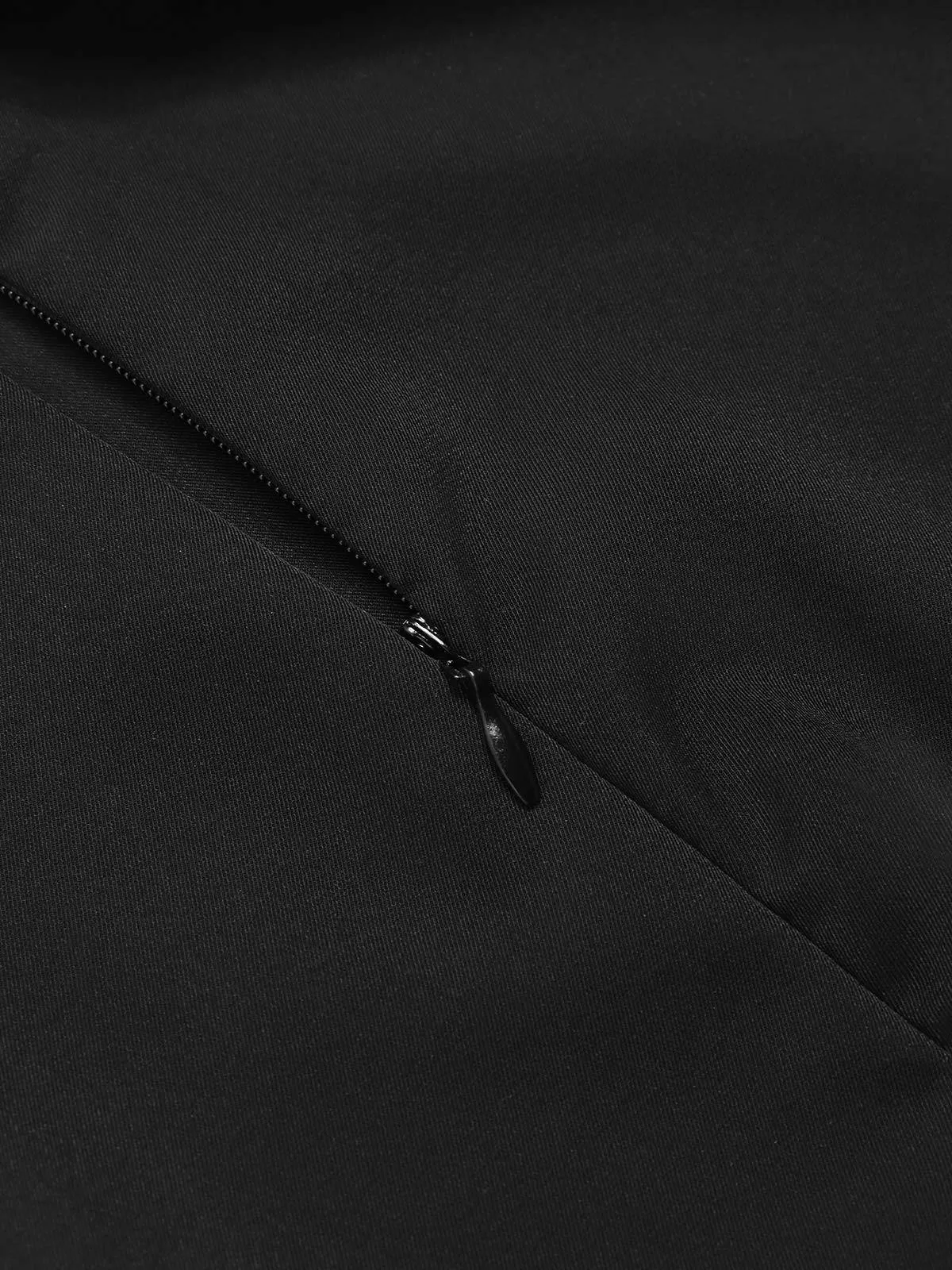 Jupe sirène asymétrique noire uni des années 1930