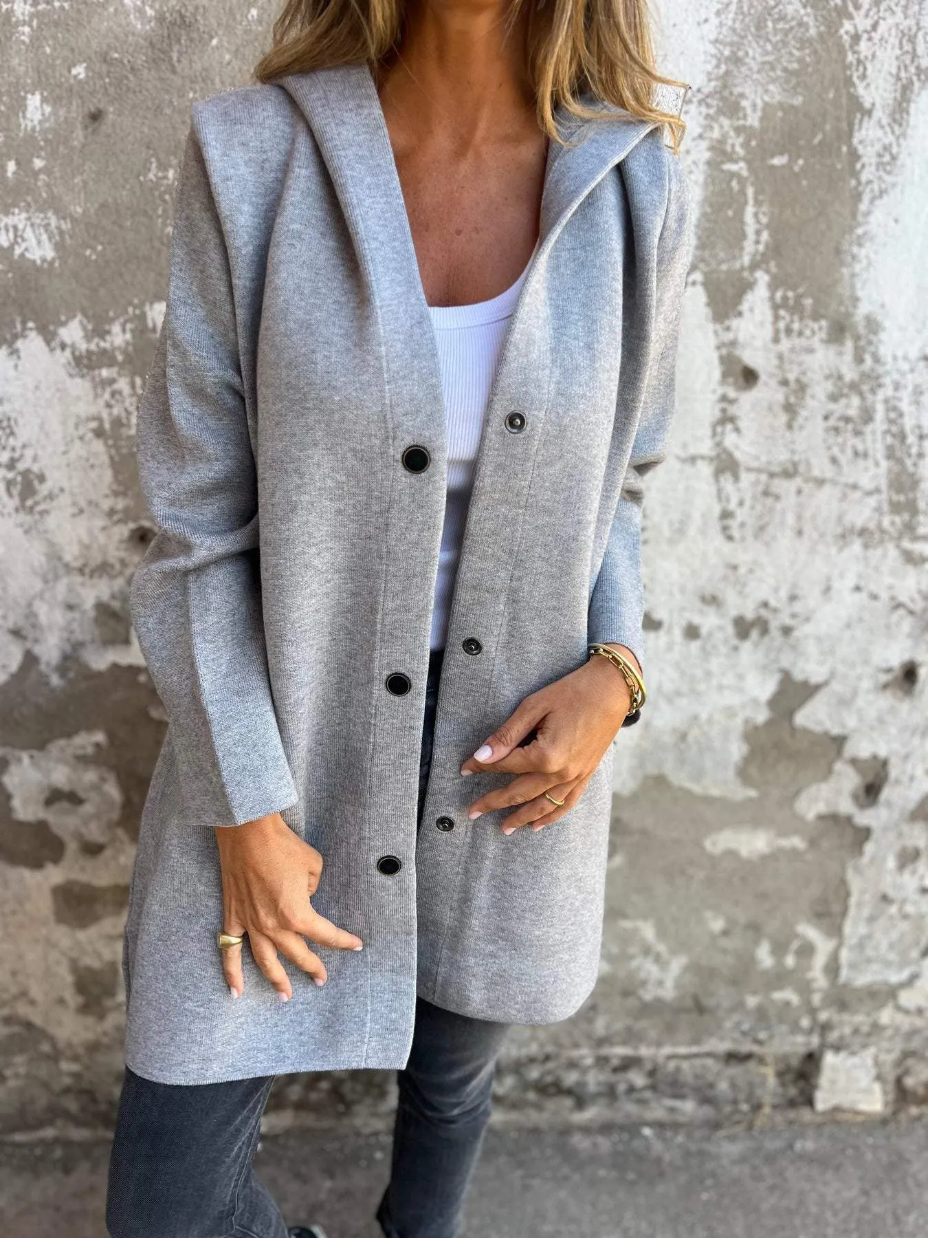 KEIRA | CASUAL SINGLE BREASTED JACKET WITH HOOD