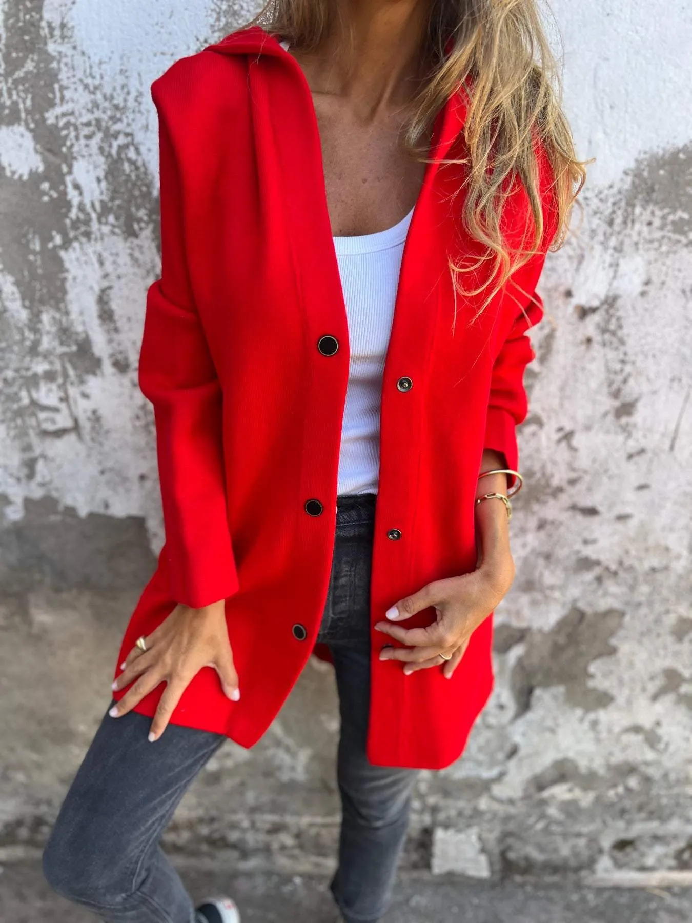 KEIRA | CASUAL SINGLE BREASTED JACKET WITH HOOD