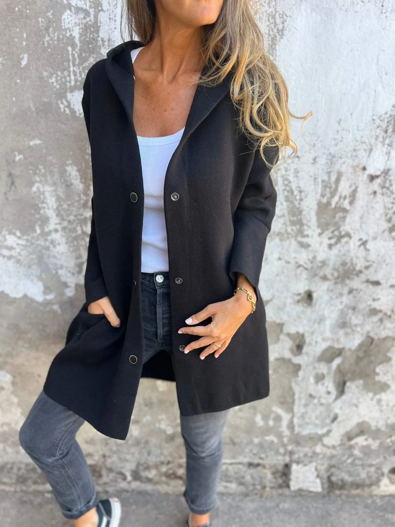 KEIRA | CASUAL SINGLE BREASTED JACKET WITH HOOD