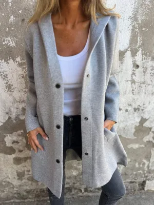 KEIRA | CASUAL SINGLE BREASTED JACKET WITH HOOD