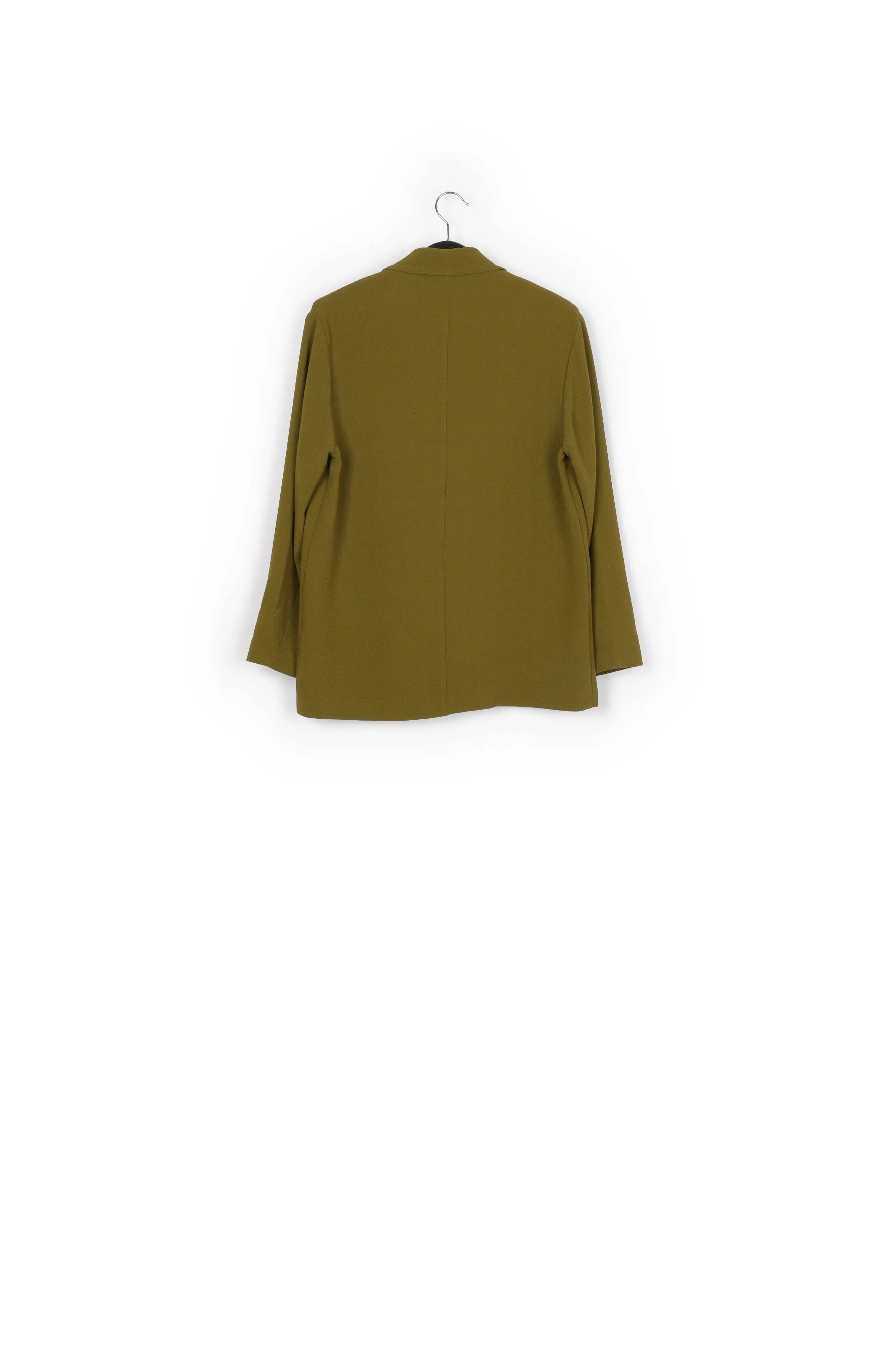Khaki double-breasted blazer
