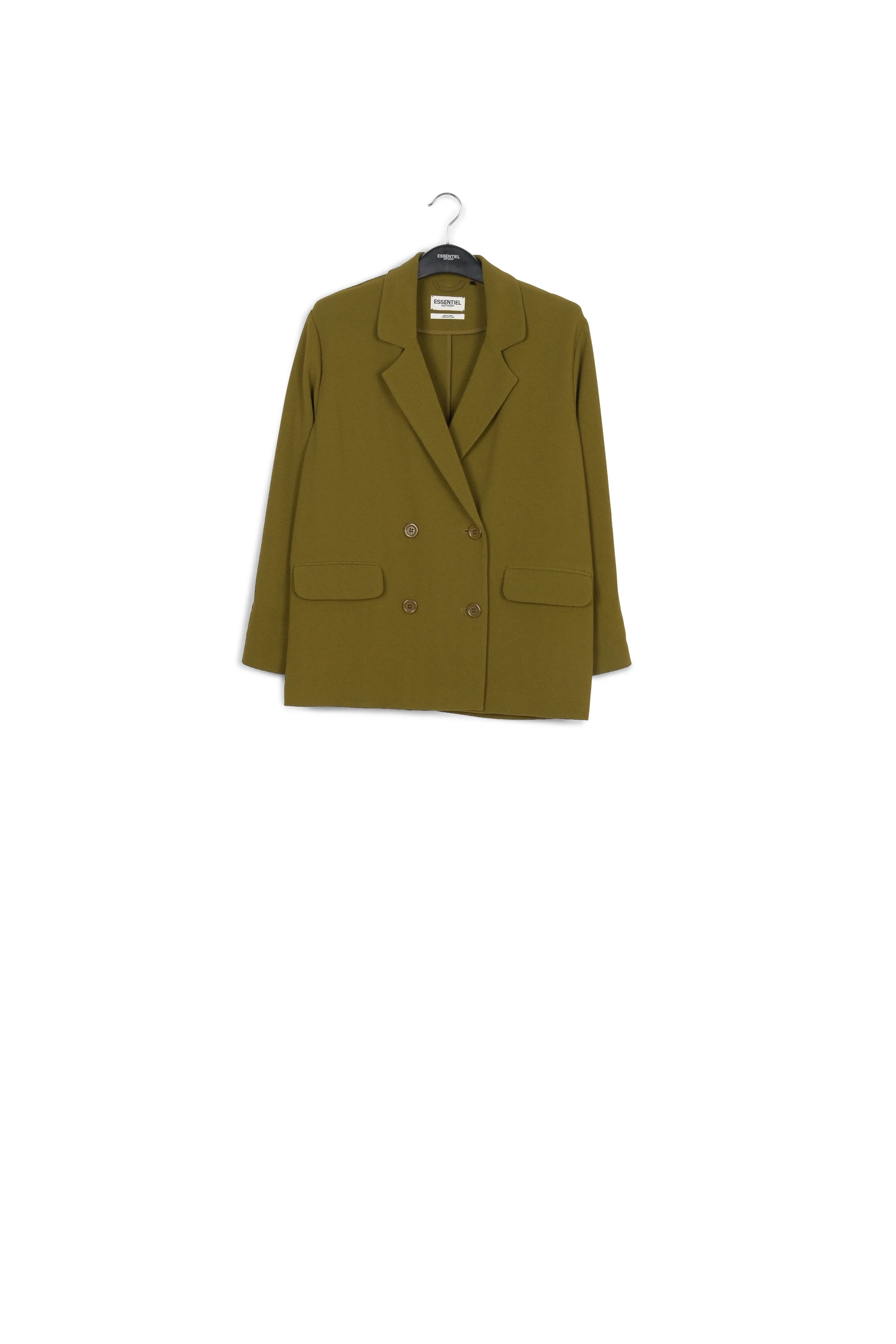 Khaki double-breasted blazer