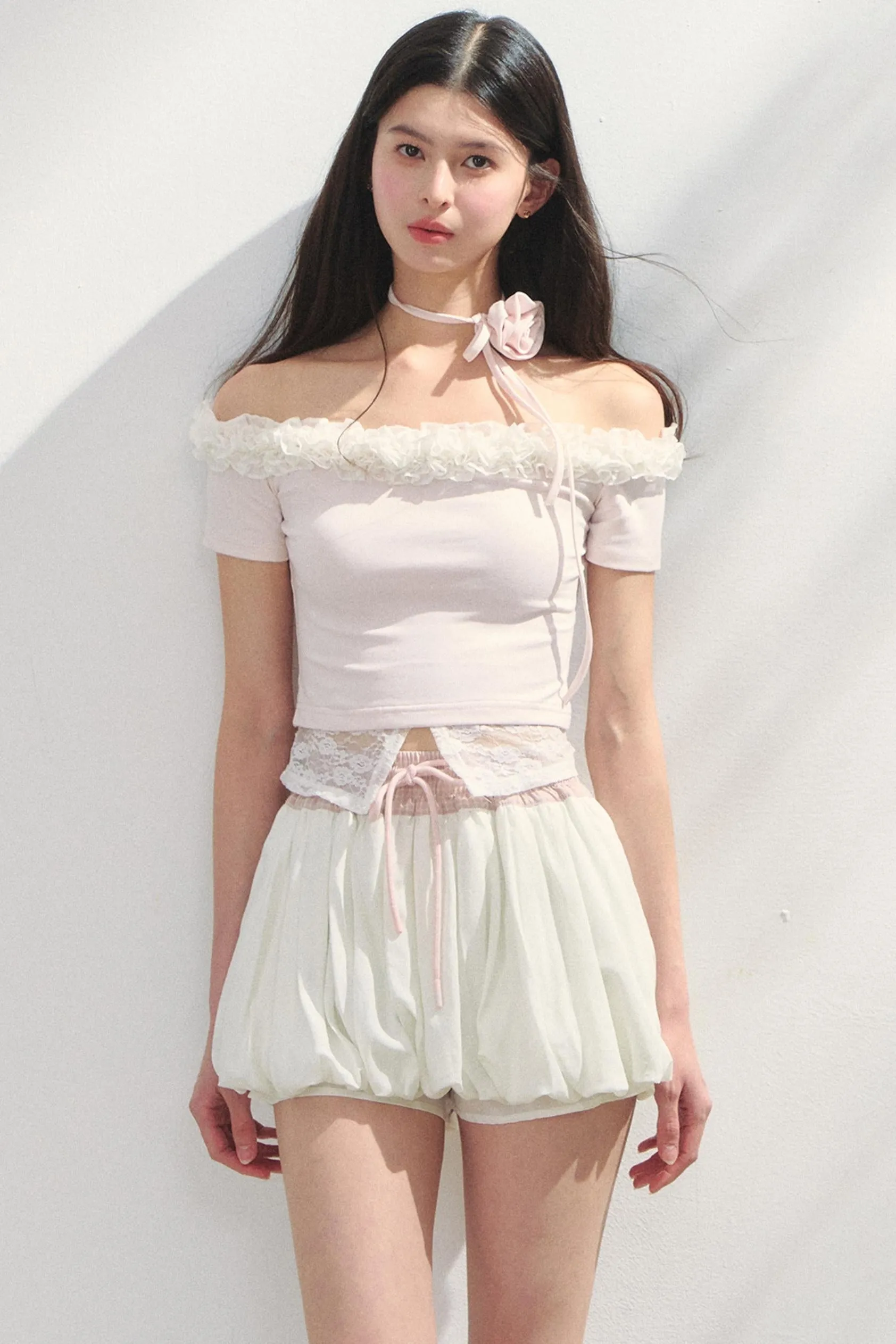 Lace Asymmetrical Top