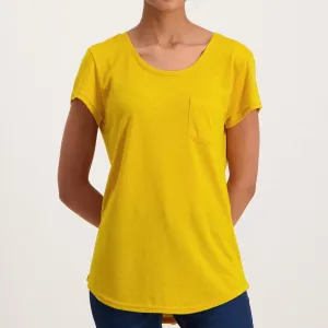 Ladies Pocket Tee - Mustard