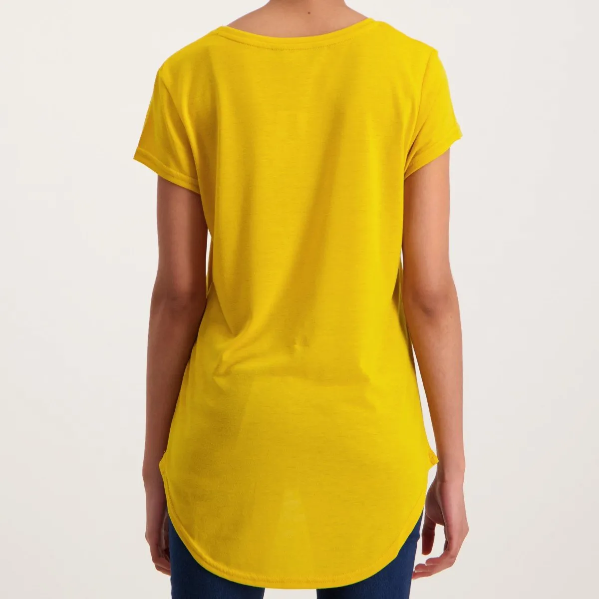 Ladies Pocket Tee - Mustard